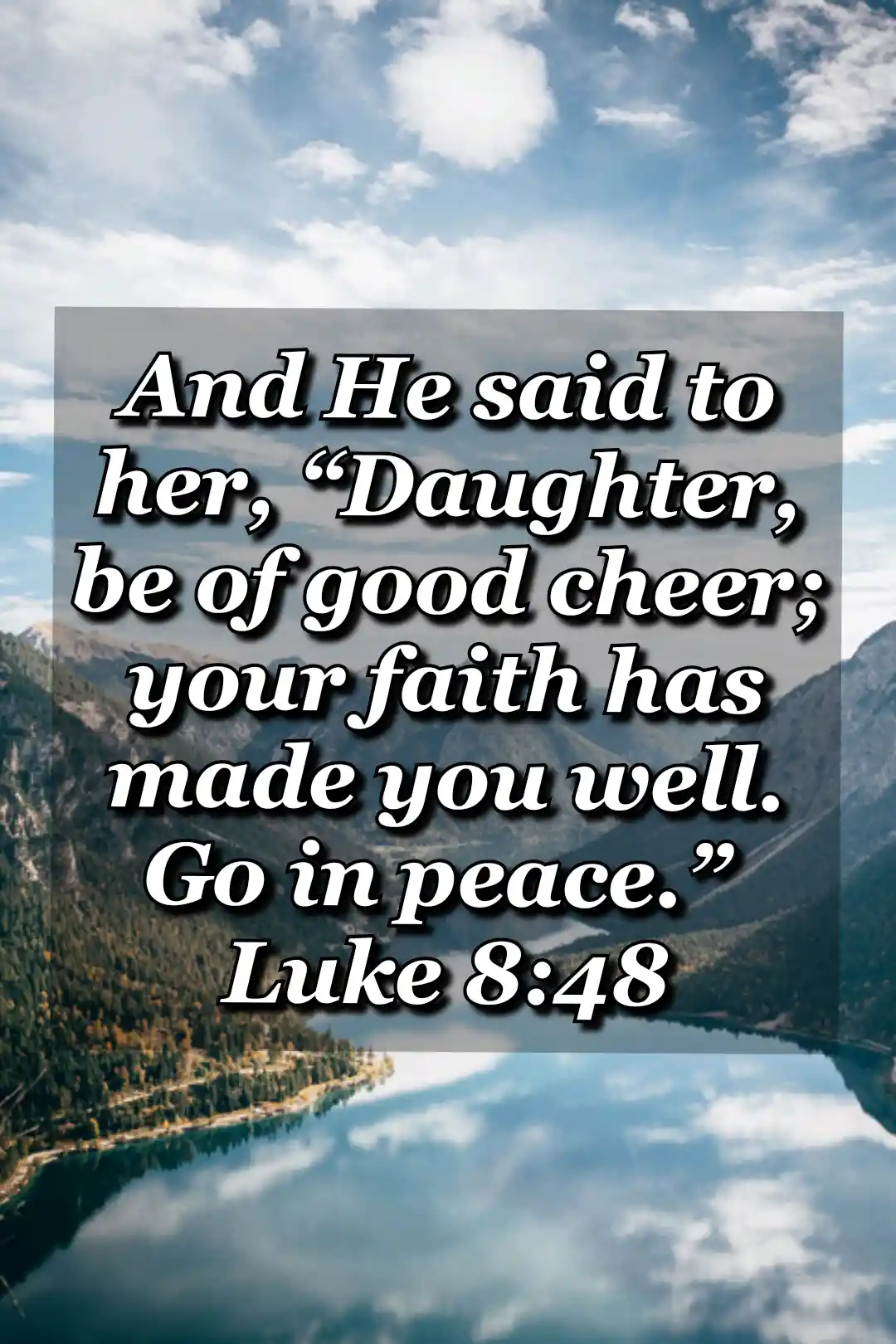 bible verses wallpaper about healing (Luke 8:48)