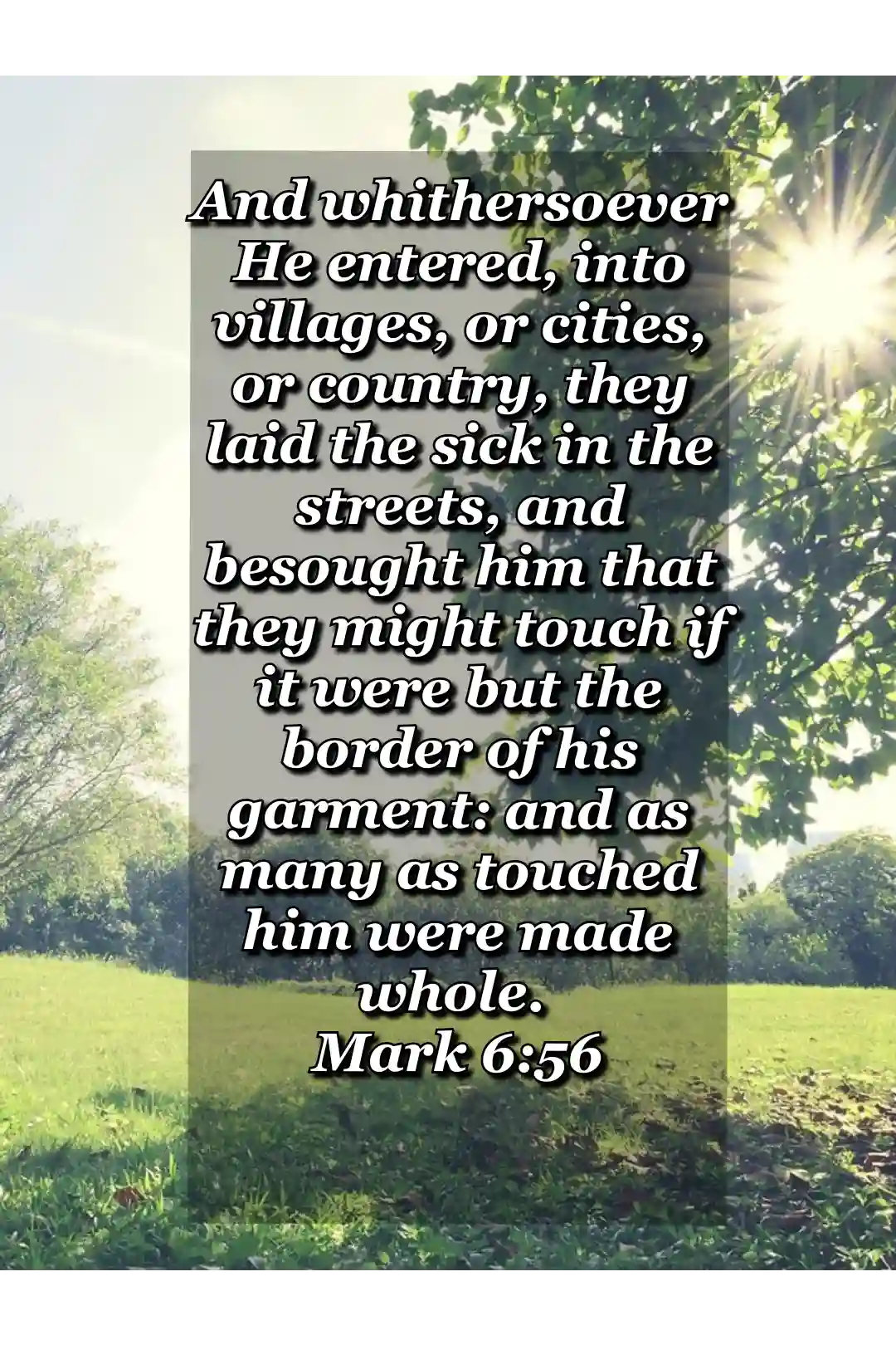 bible verses wallpaper about healing (Mark 6:56)