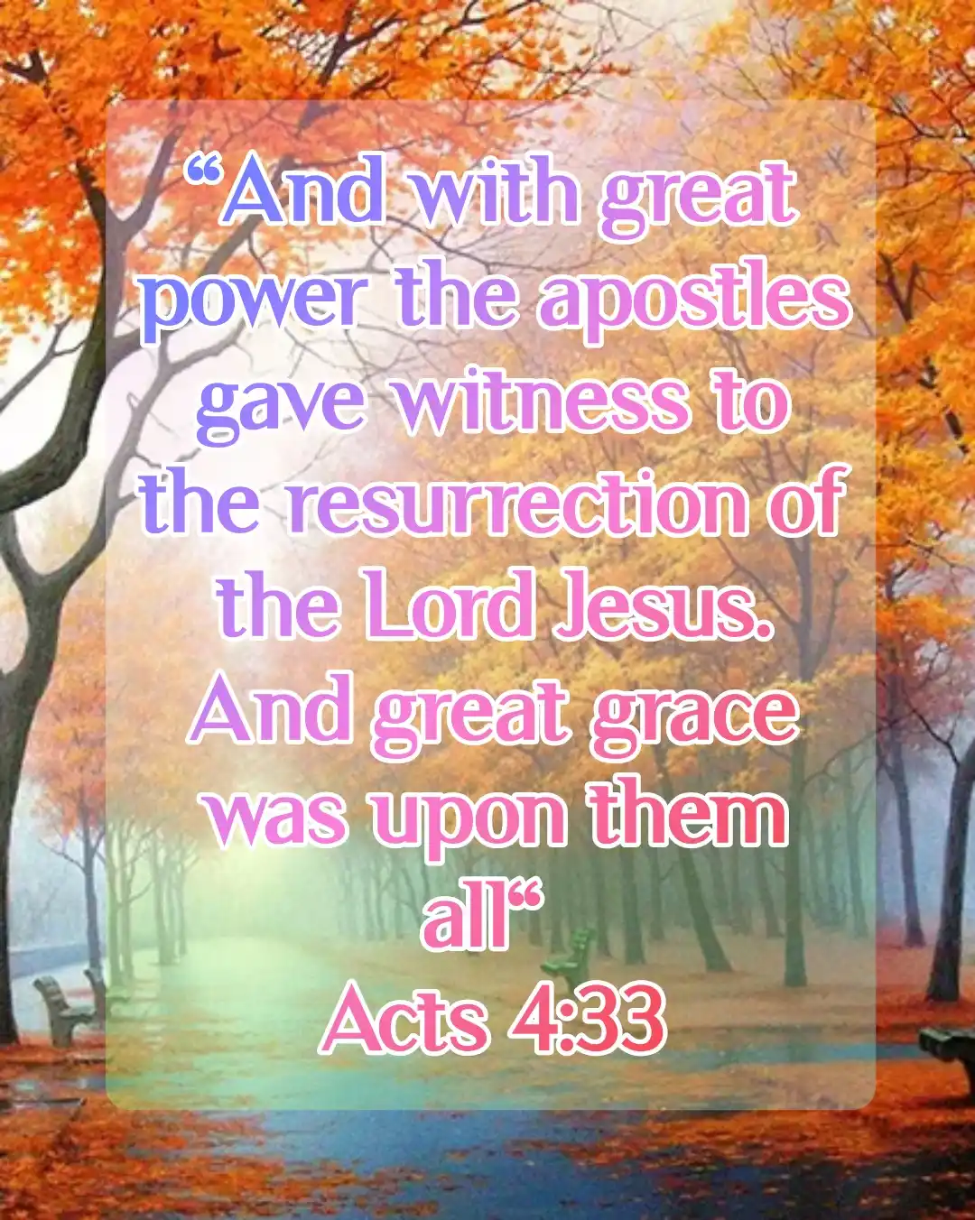 Today Bible Verse (Acts 4:33)