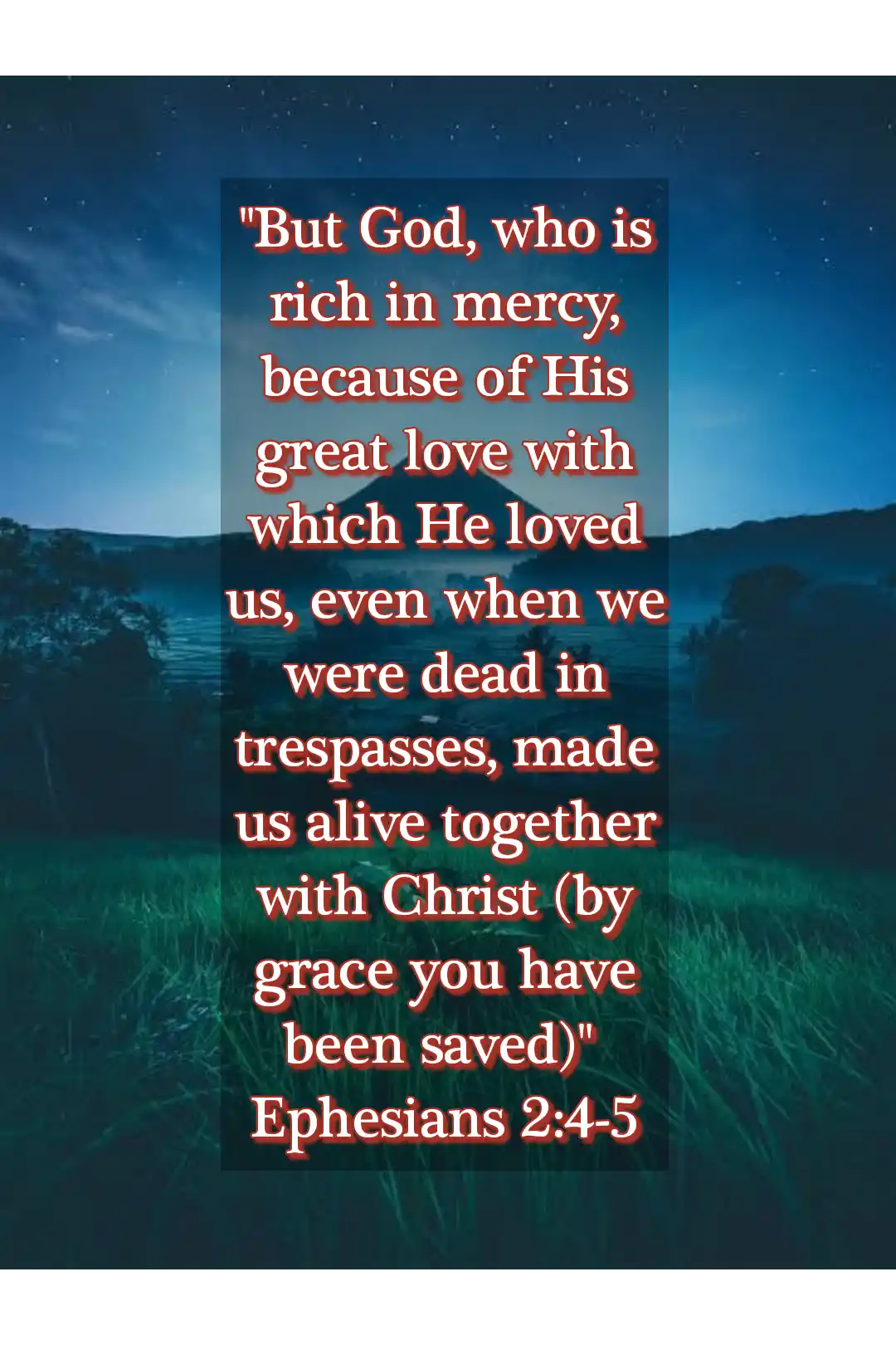 Bible verses about god’s love for us (Ephesians 2:4-5)