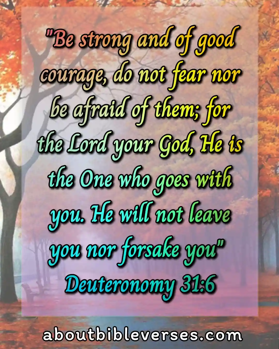 Bible Verses About Courage (Deuteronomy 31:6)