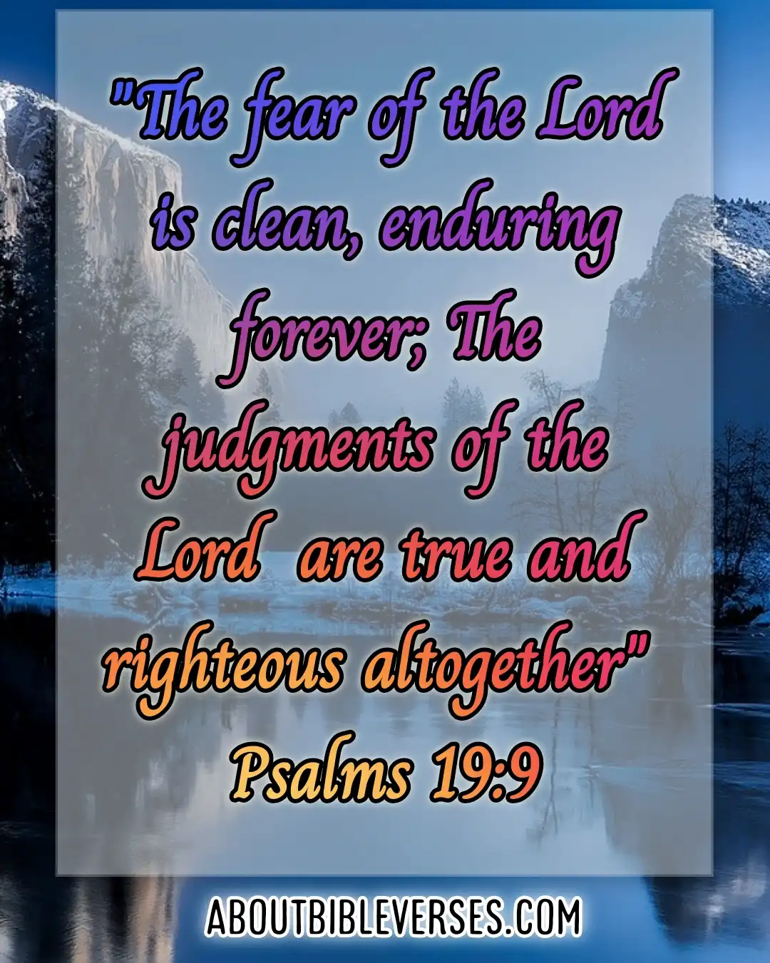 Bible Verses Fear Of God (Psalms 19:9)