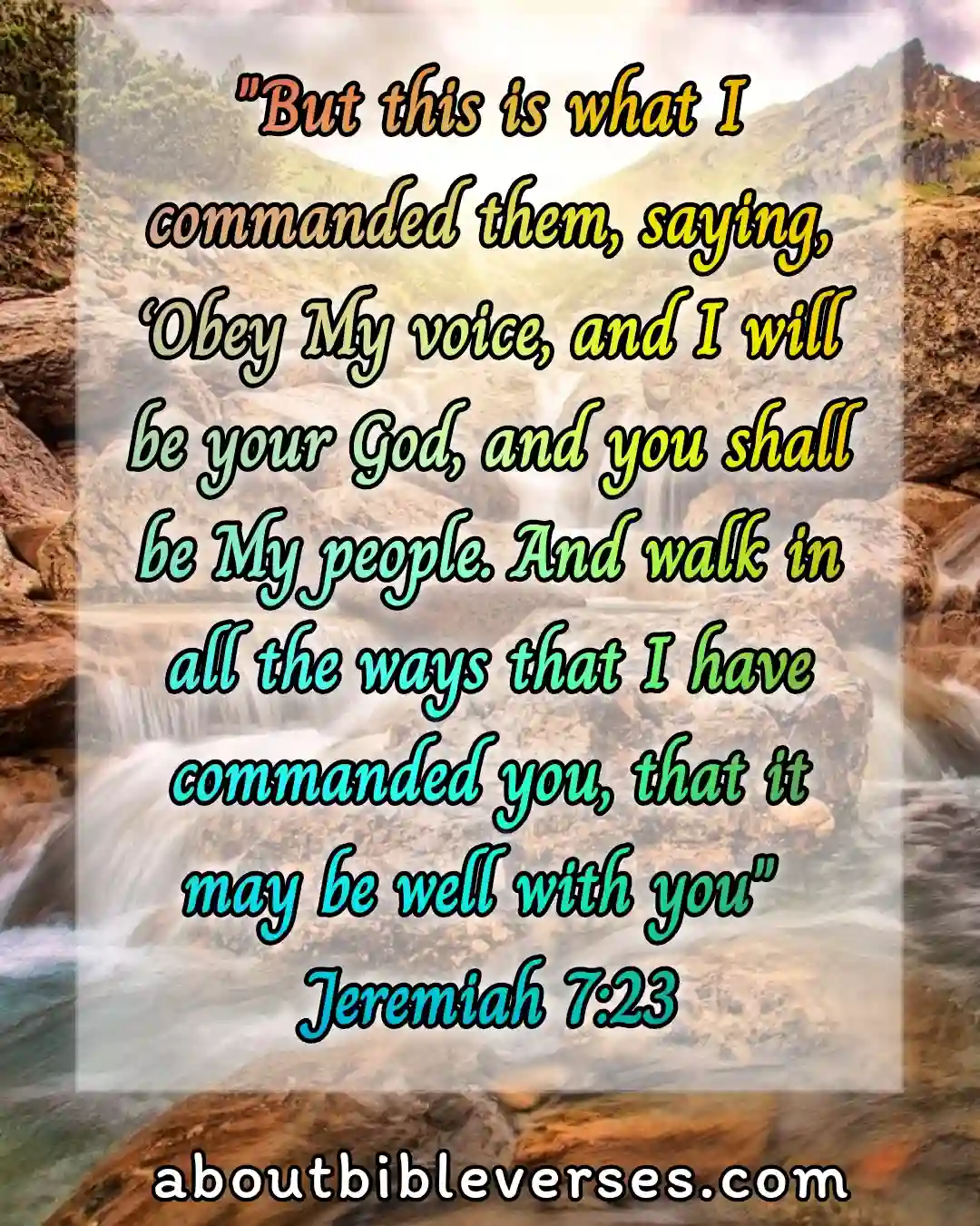 today bible verse (Jeremiah 7:23)