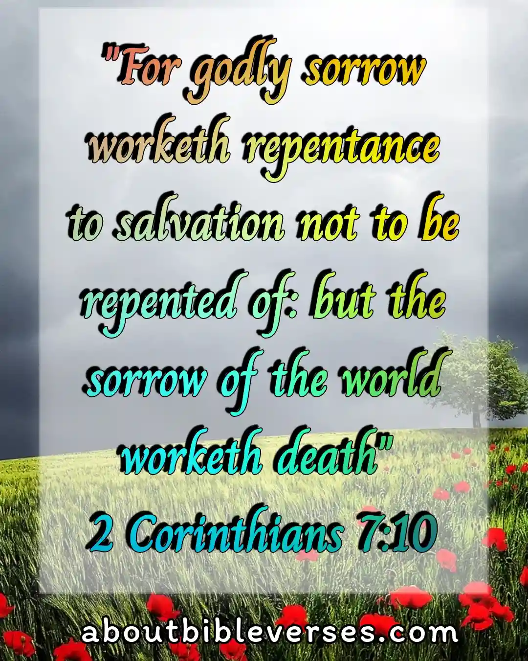 Bible Verses For Repentance And Forgiveness (2 Corinthians 7:10)