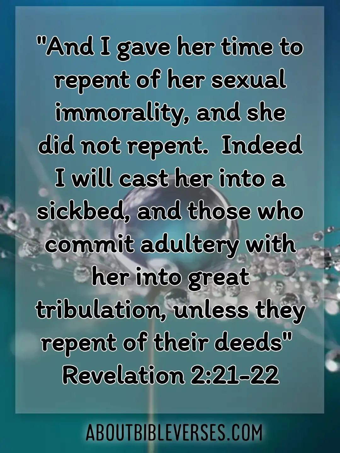 bible verses about repentance (Revelation 2:21-22)
