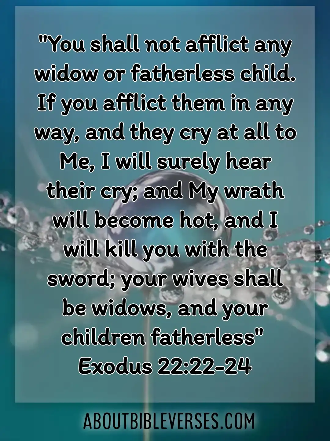 bible verses about widows (Exodus 22:22-24)
