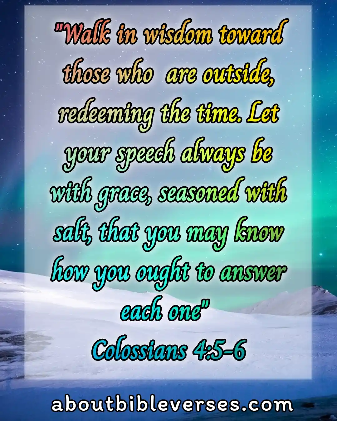 bible verses about wisdom (Colossians 4:5-6)