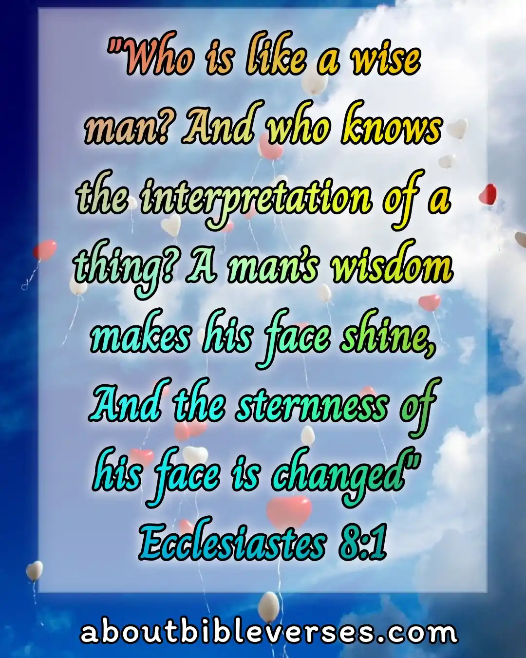 bible verses about wisdom (Ecclesiastes 8:1)