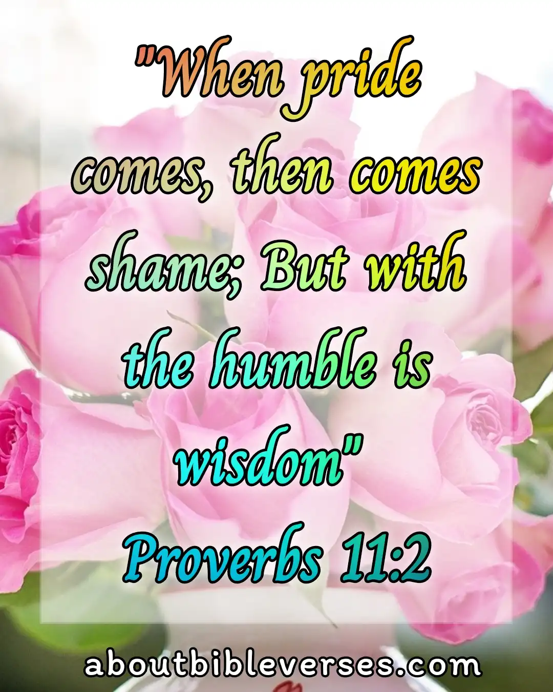 Today Bible Verse (Proverbs 11:2)