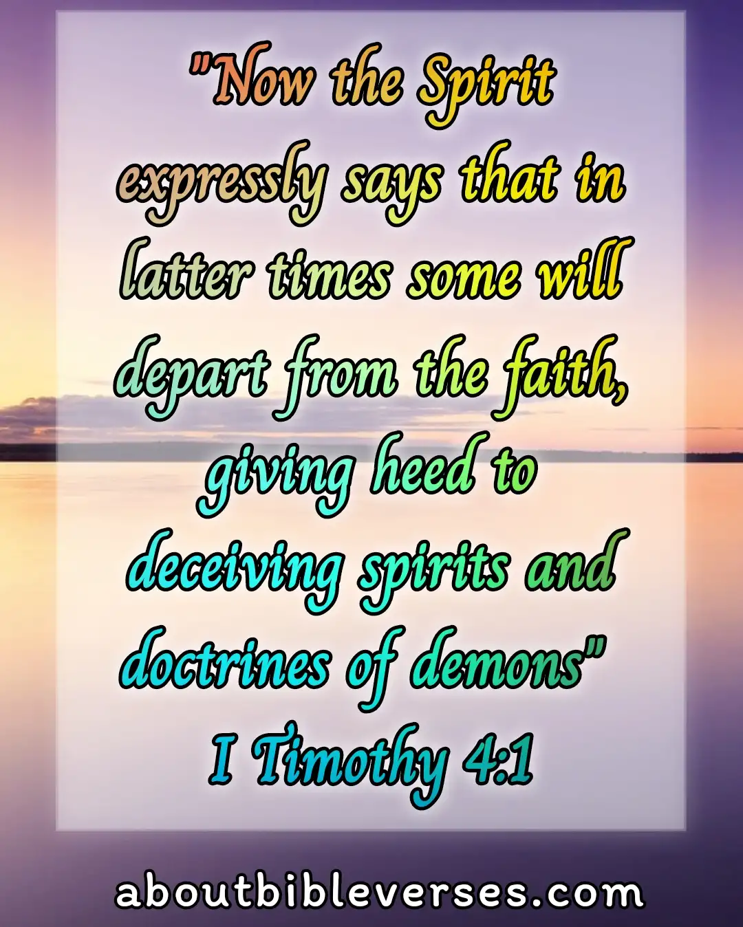 bible verse about deception in the last days (1 Timothy 4:1)