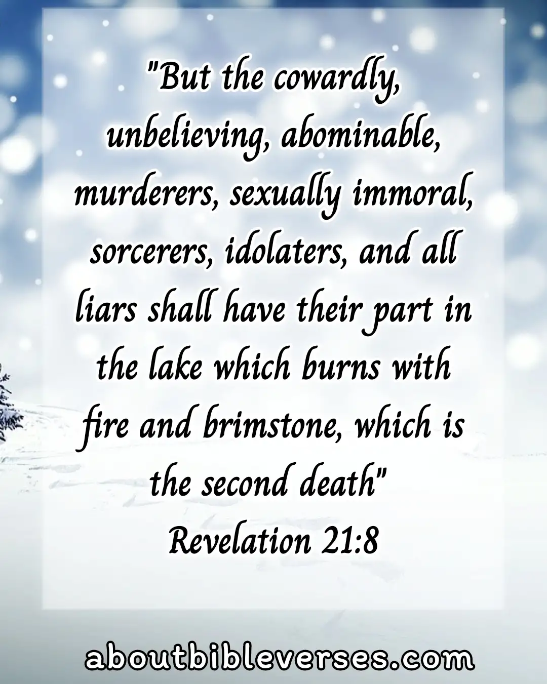 Bible Verse About Warning The Wicked And Sinners (Revelation 21:8)