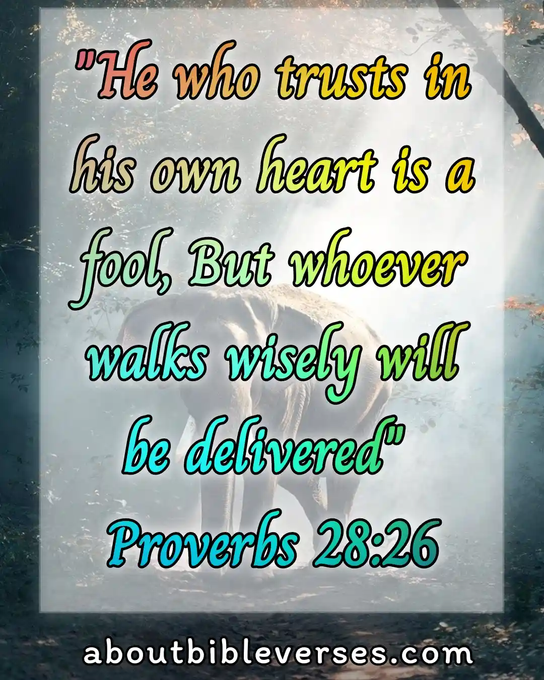 Bible Verses About Trusting Others (Proverbs 28:26)