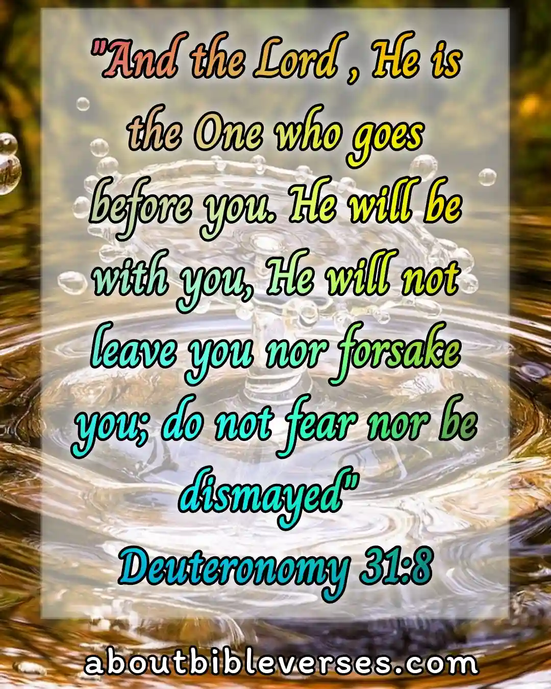 bible verses about travel (Deuteronomy 31:8)