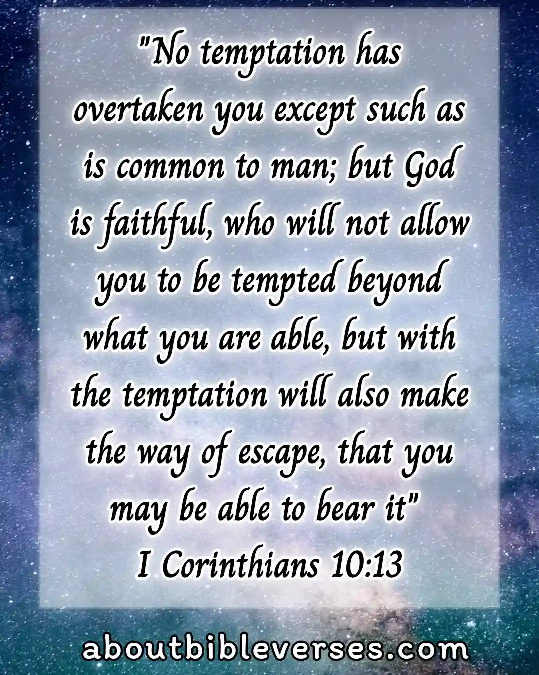 temptation bible verses (1 Corinthians 10:13)
