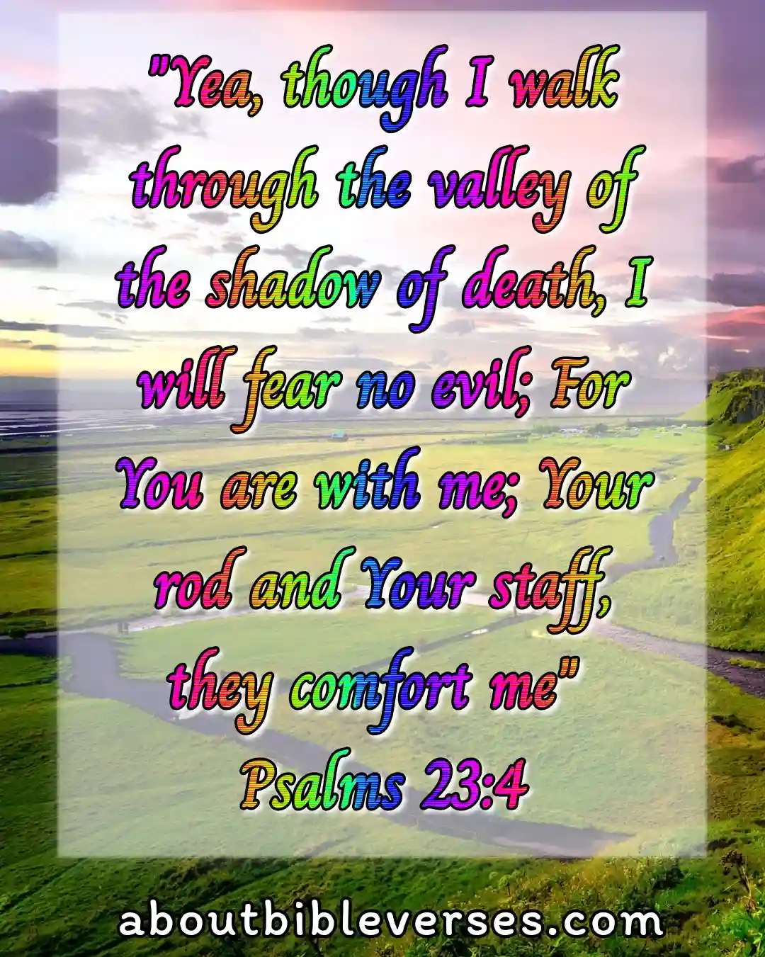 Bible Verses God Is With You (Psalm 23:4)
