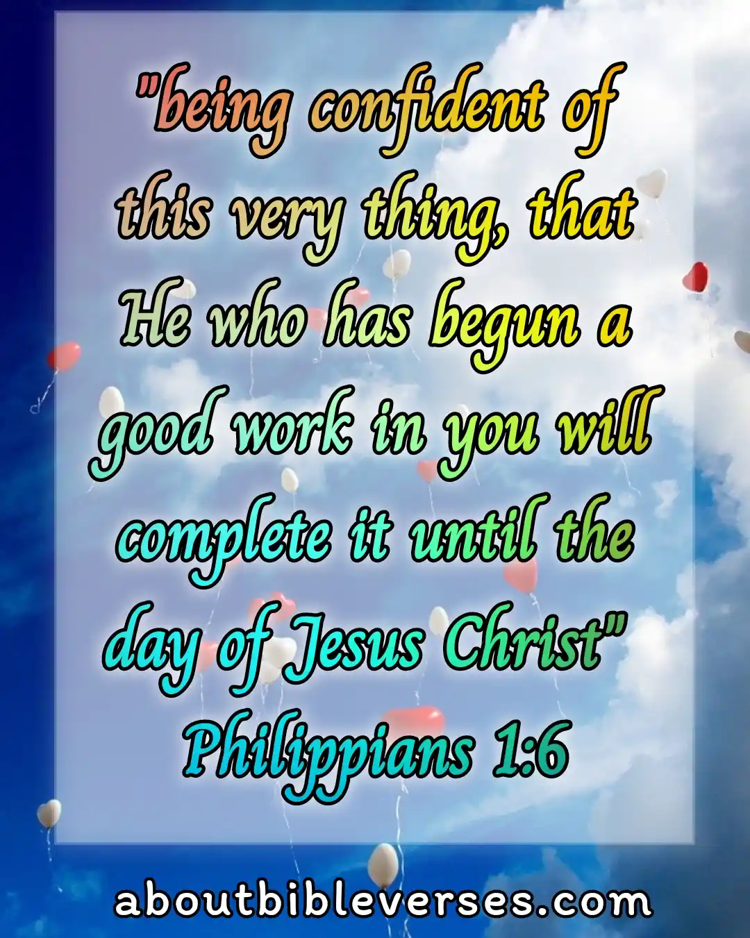 bible verses about God's provision (Philippians 1:6)