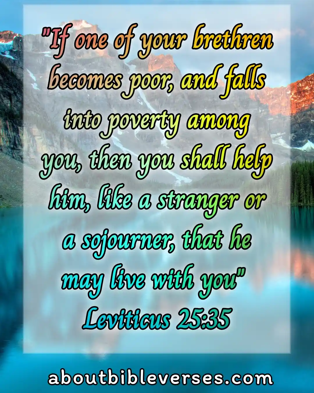 bible verses Helping To others (Leviticus 25:35)