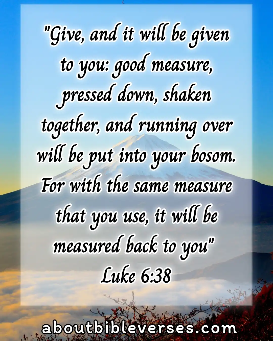 Monday Blessings Bible Verses (Luke 6:38)