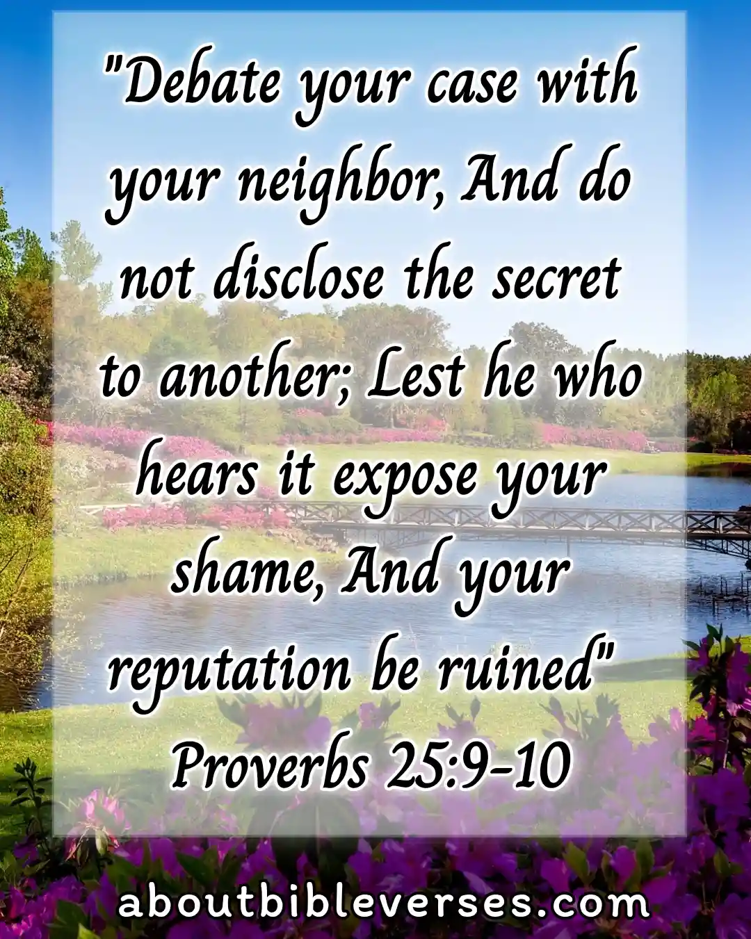 bible verses about betrayal (Proverbs 25:9-10)