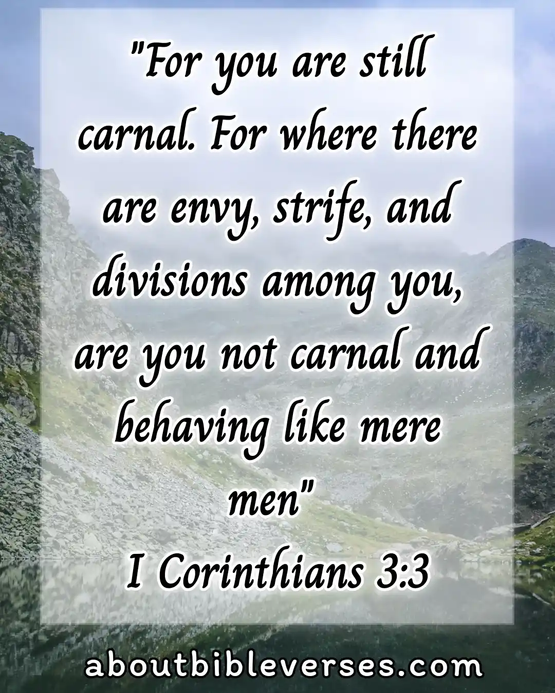 bible verses about jealousy and envy (1 Corinthians 3:3)