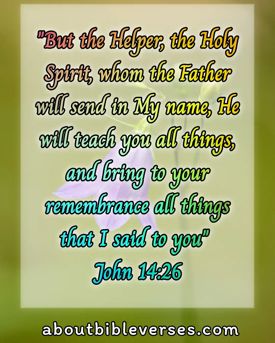 bible verses holiness (John 14:26)