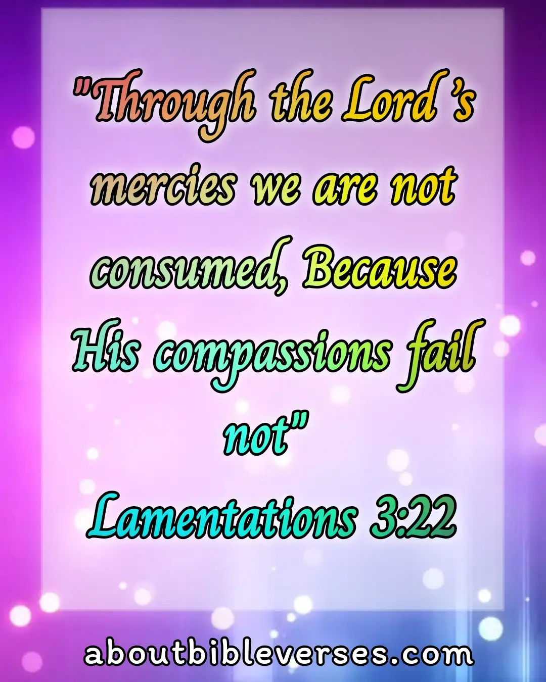 Bible Verses About A Broken Heart (Lamentations 3:22)