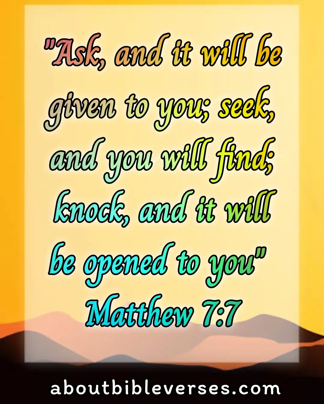 today bible verse (Matthew 7:7)
