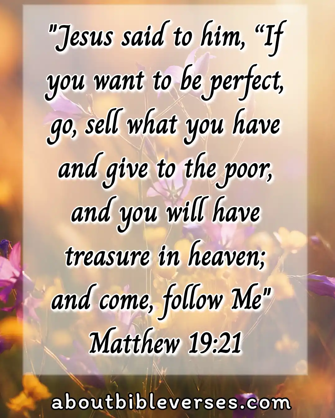 Bible Verses About Treasure In Heaven (Matthew 19:21)