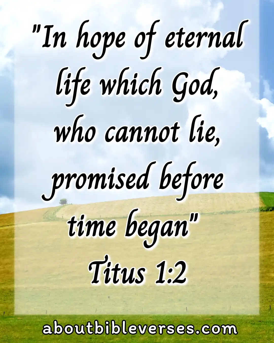Bible verse about hope for the future (Titus 1:2)
