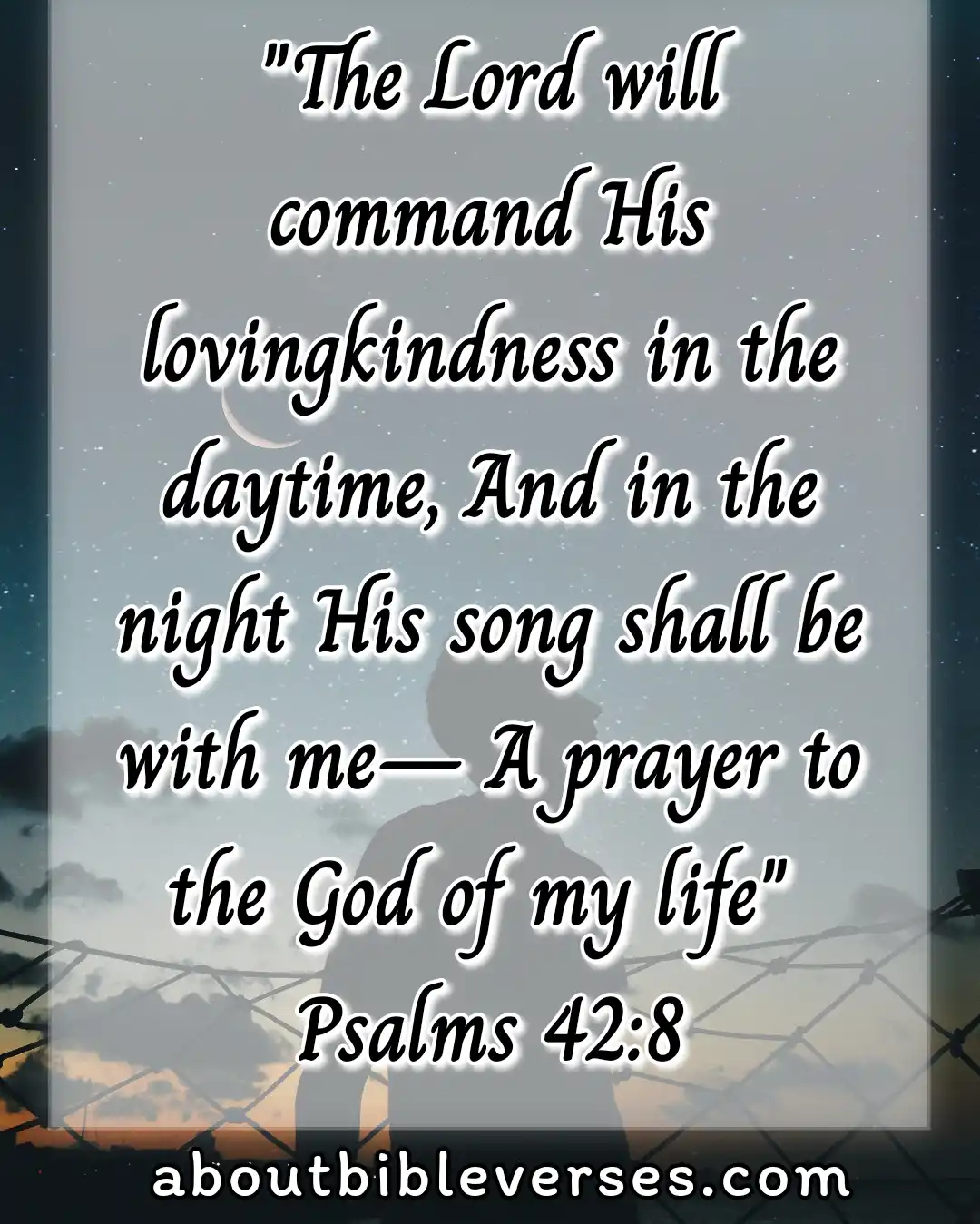 GoodNight Bible Verses (Psalm 42:8)