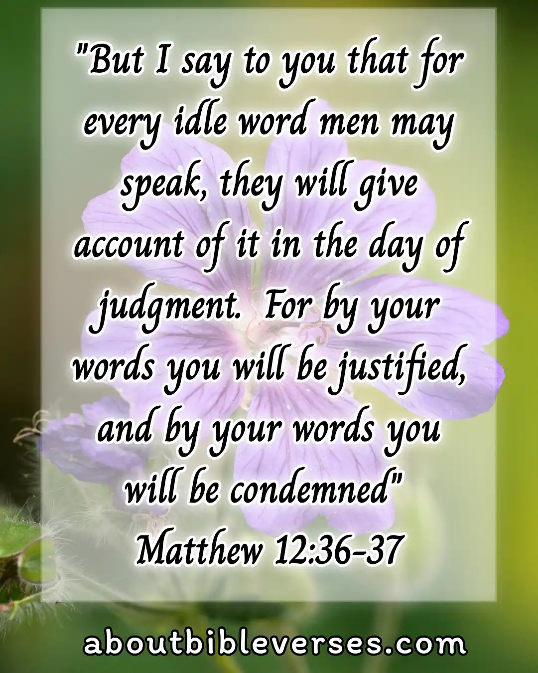 bible verses about Profanity (Matthew 12:36-37)