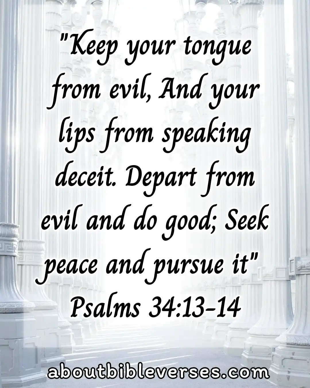 bible verses about Profanity (Psalm 34:13-14)
