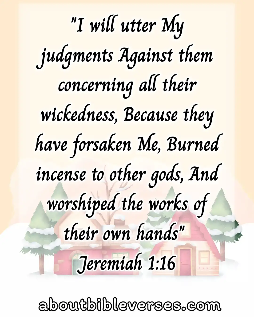 today bible verse (Jeremiah 1:16)