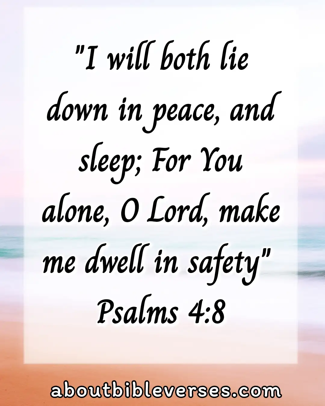 Bible Verses About Sleeping Too Much (Psalm 4:8)