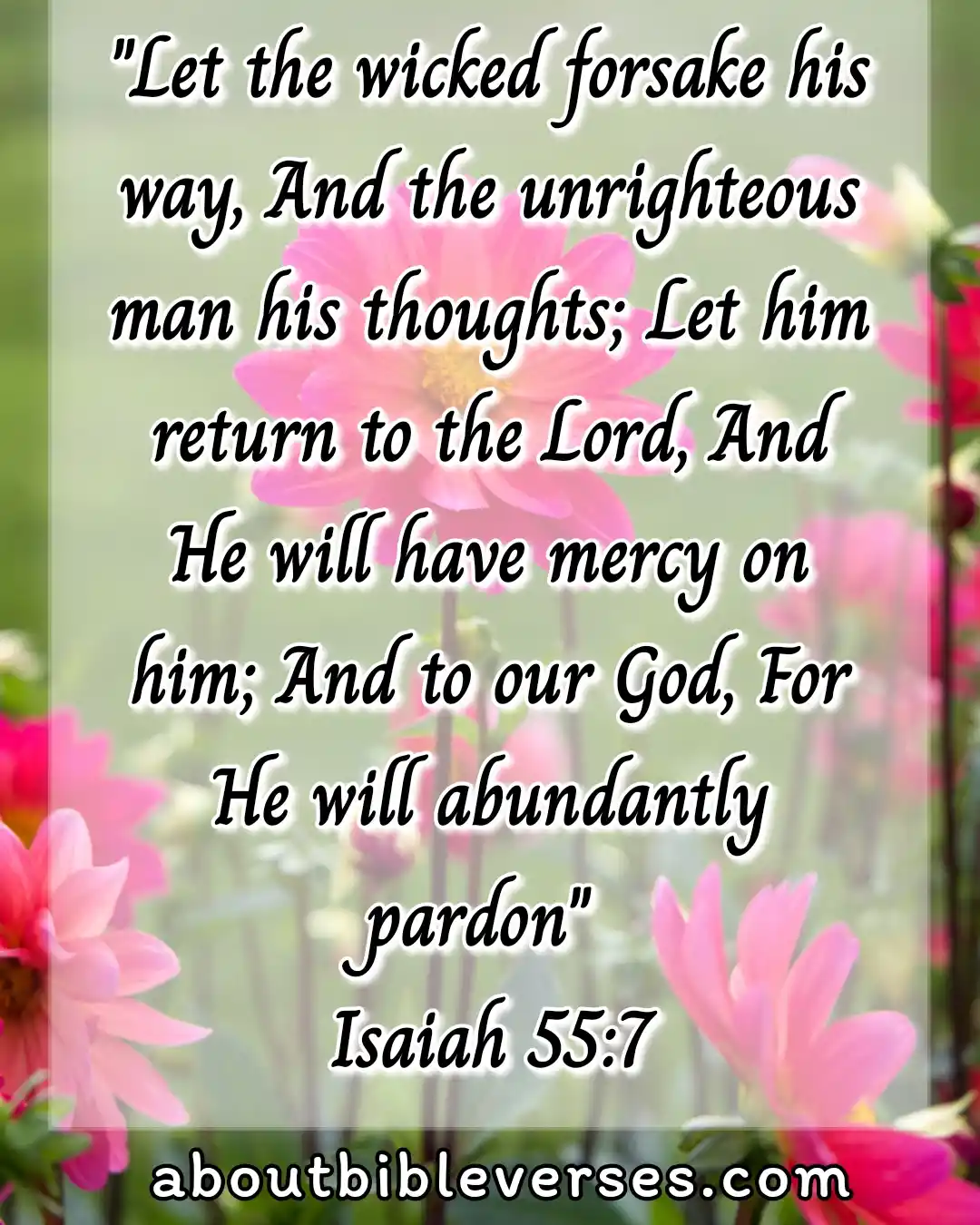Bible verses God Is Merciful (Isaiah 55:7)