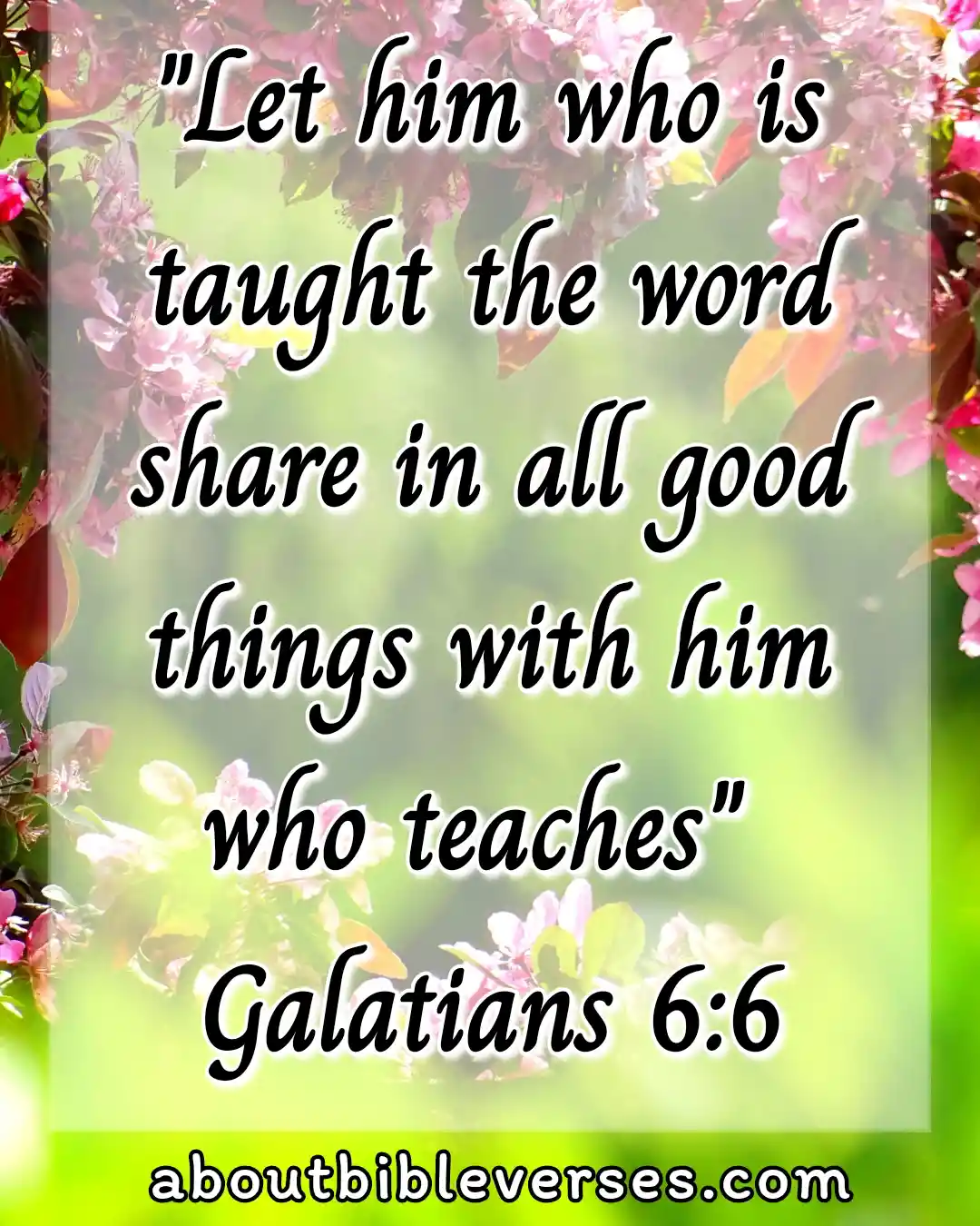bible verses for teachers (Galatians 6:6)