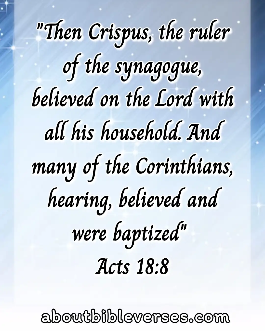 Baptism Bible Verses (Acts 18:8)