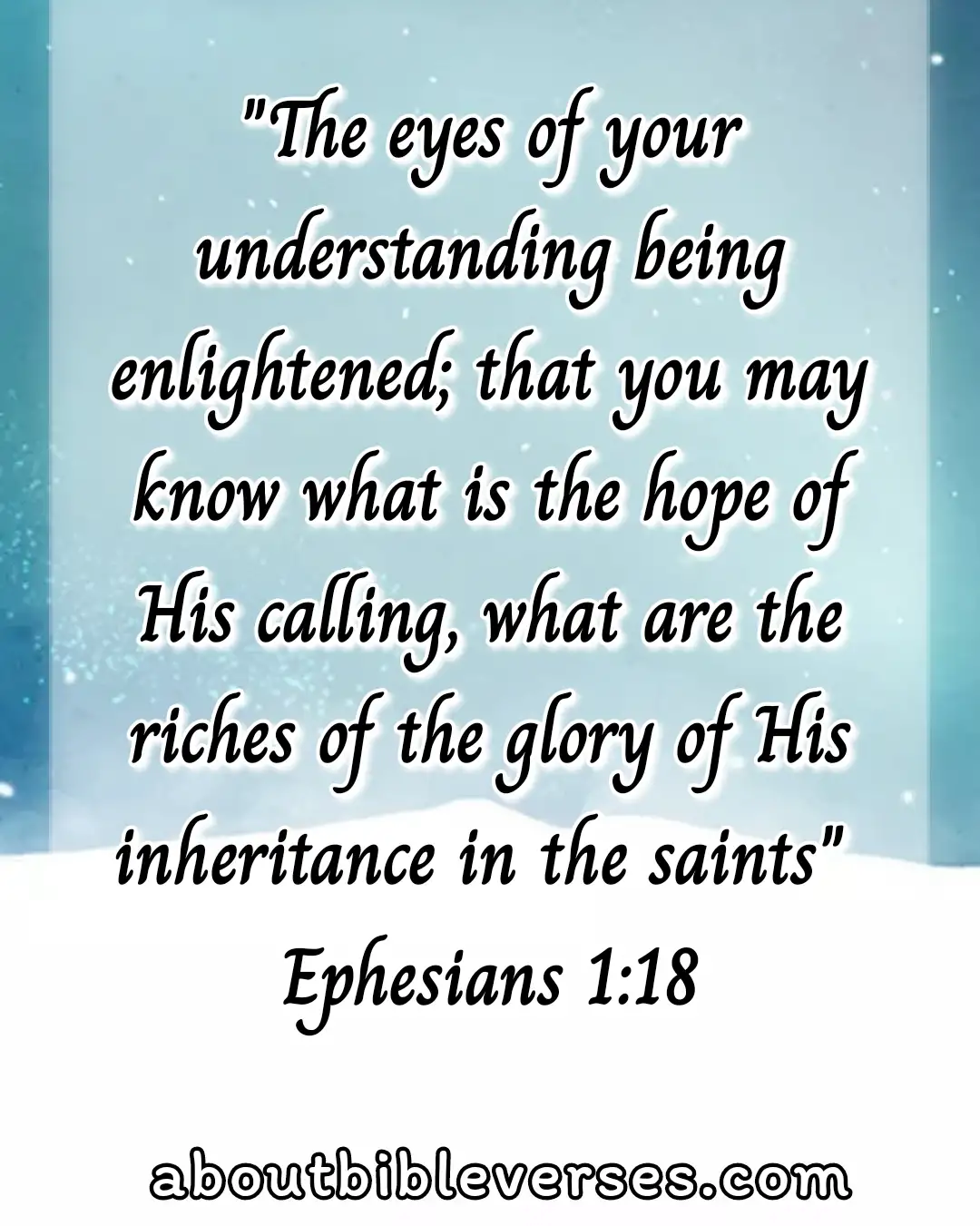 Bible verse about hope for the future (Ephesians 1:18)