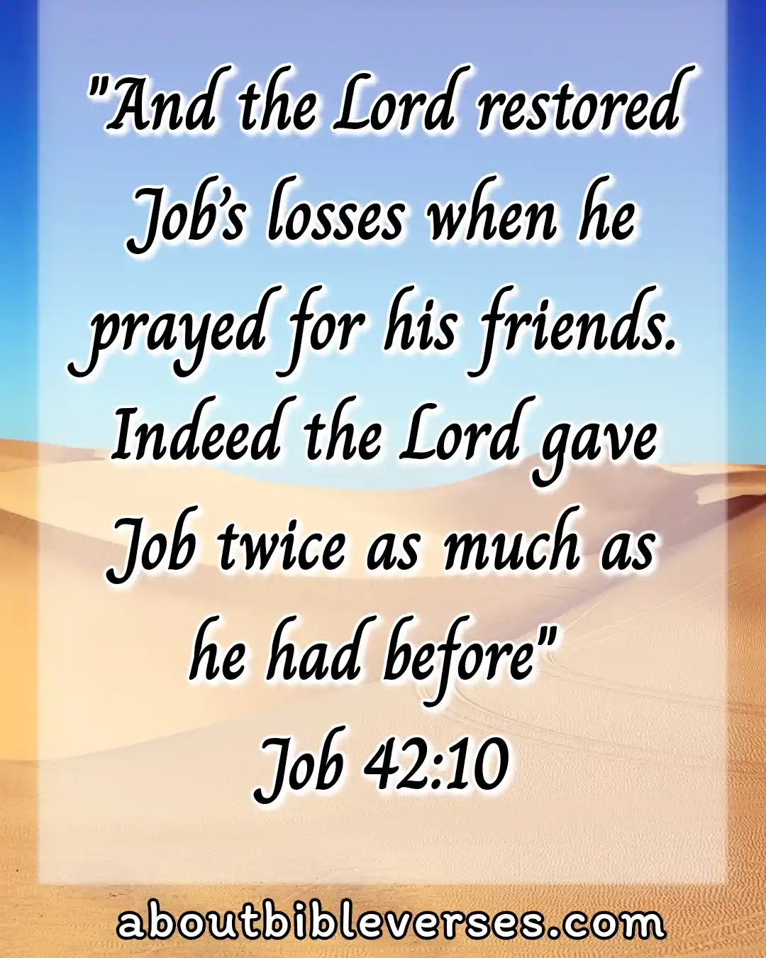 Today s Bible Verse Job 42 10 With Explanation Bible Verses