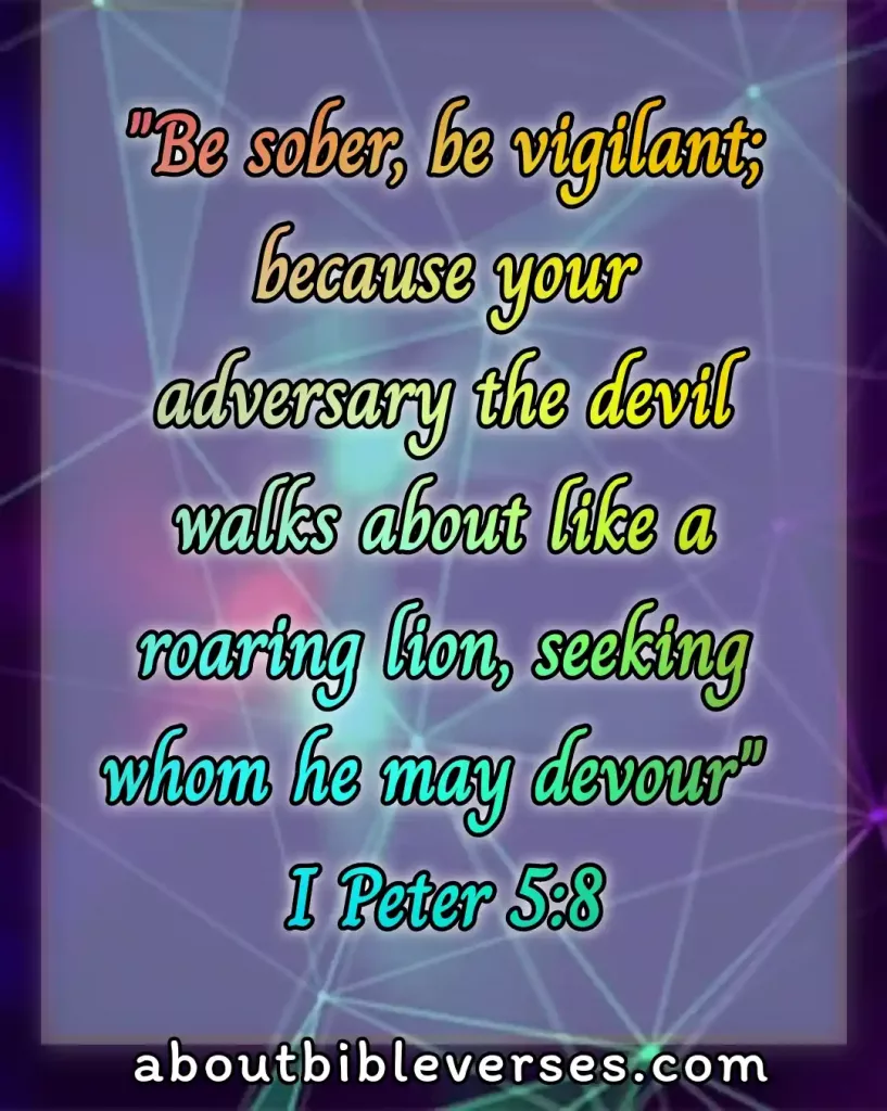 temptation bible verses (1 Peter 5:8)