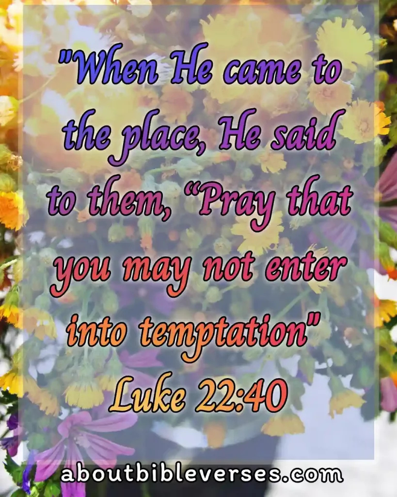 temptation bible verses (Luke 22:40)