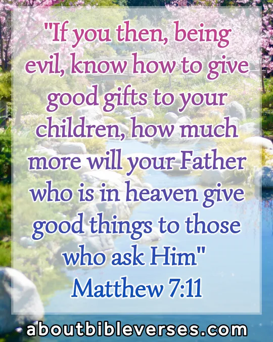 bible verses about God's provision (Matthew 7:11)