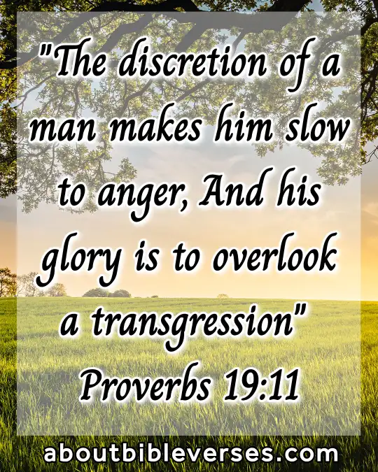 bible verses about anger (Proverbs 19:11)