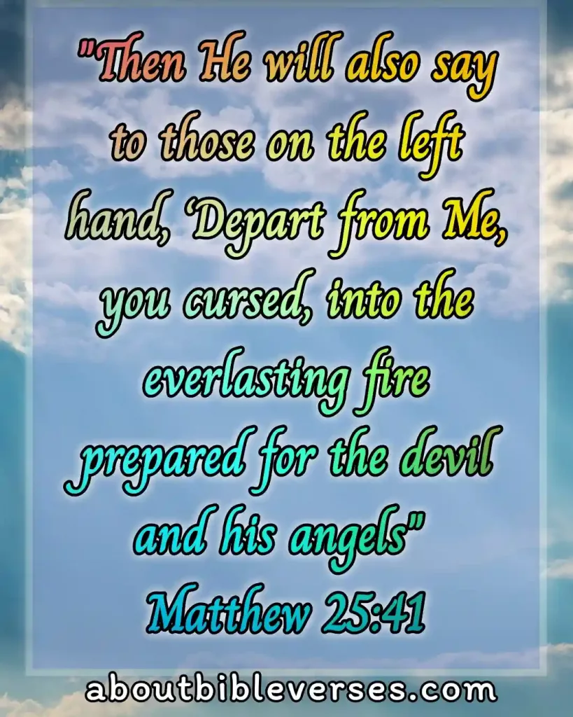 Bible Verses About Keep The Devil Away (Matthew 25:41)