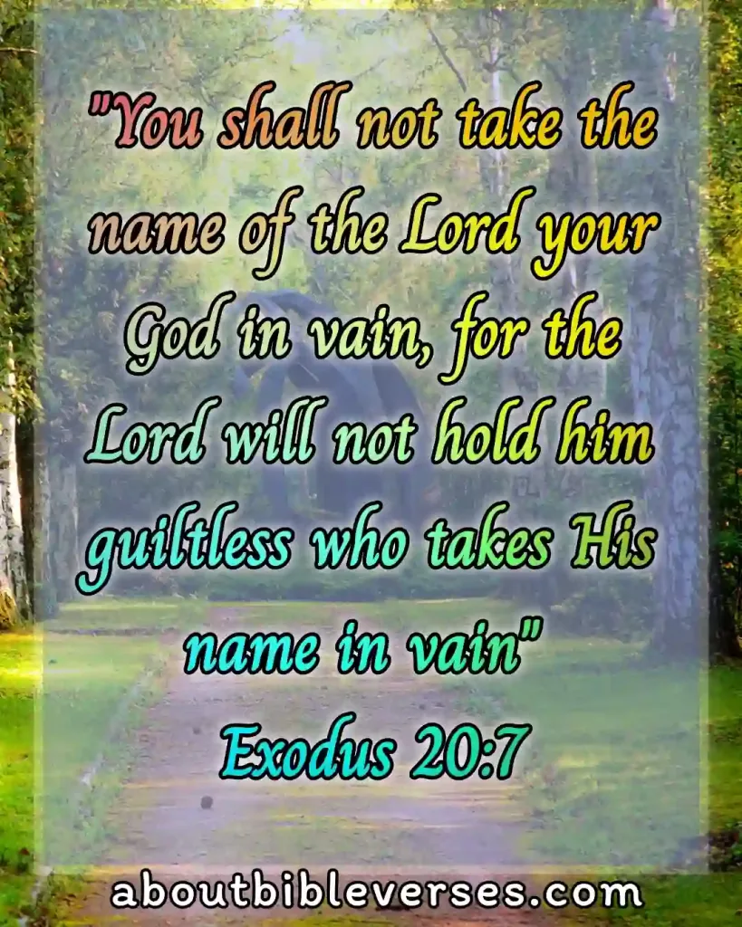 important bible verses (Exodus 20:7)