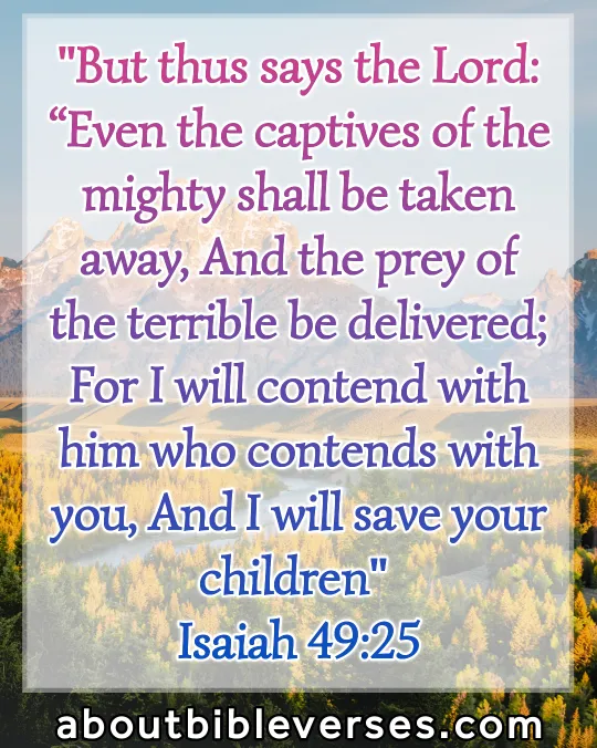bible verses God will fight for you (Isaiah 49:25)