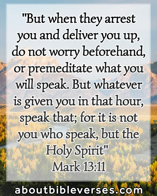 today bible verse (Mark 13:11)
