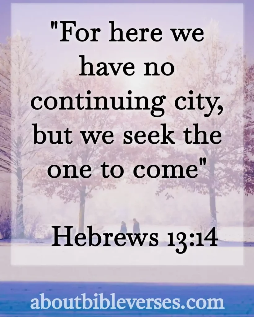 Today Bible Verse (Hebrews 13:14)