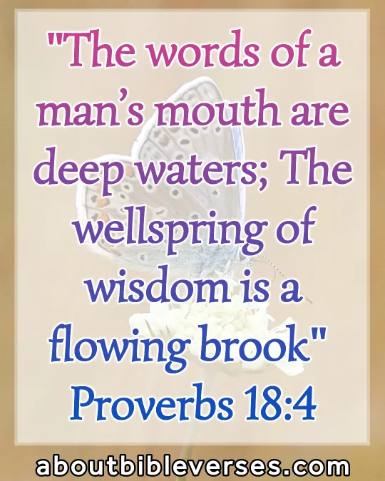 Today bible verse (Proverbs 18:4)