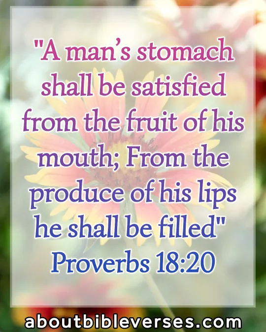 Today bible verse (Proverbs 18:20)
